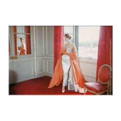 "Model in Salon of Givenchy, 1955-Editioned photo by Mark Shaw