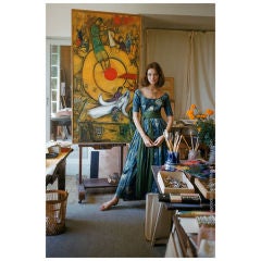 Model in Studio of Marc Chagall-Editioned Photo by Mark Shaw