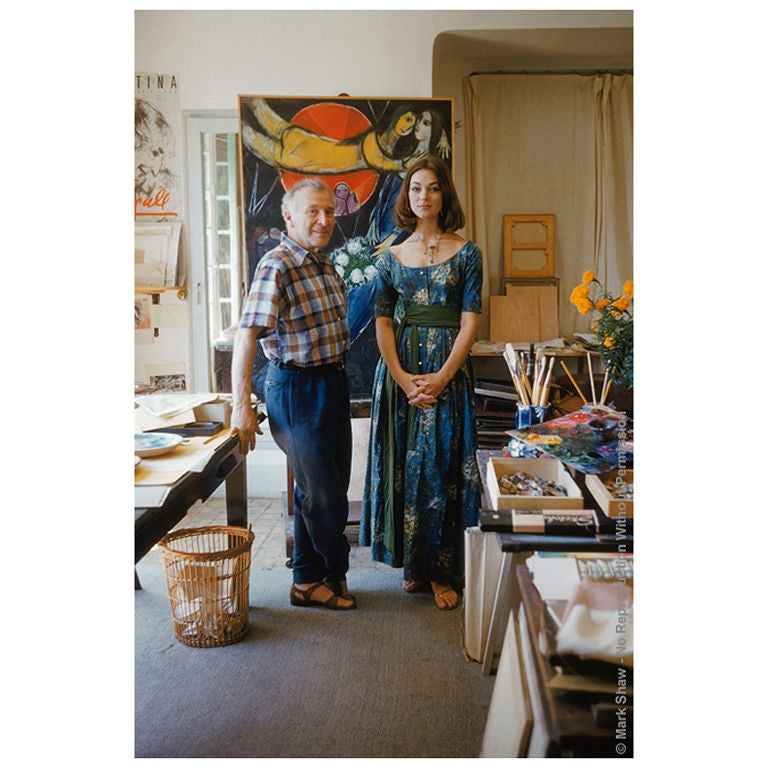 Marc Chagall in Studio, 1955 2Editioned Photo by Mark Shaw at 1stdibs