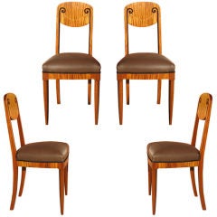 Four French Art Deco Side Chairs