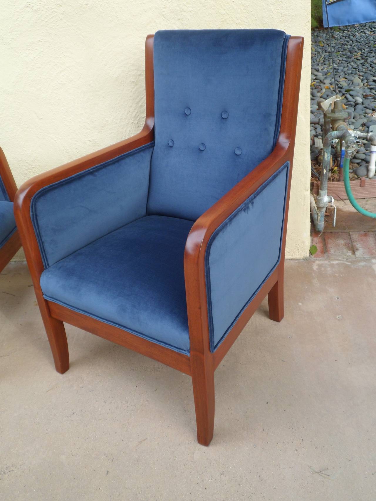 Pair of Small Scale Swedish Art Deco Armchairs, circa 1920 1