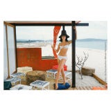 Mark Shaw Editioned Photo-St. Tropez Beach Cabana, 1960 #1
