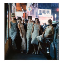 Vintage Mark Shaw Editioned Photo-Models in Christian Dior-Paris, 1961