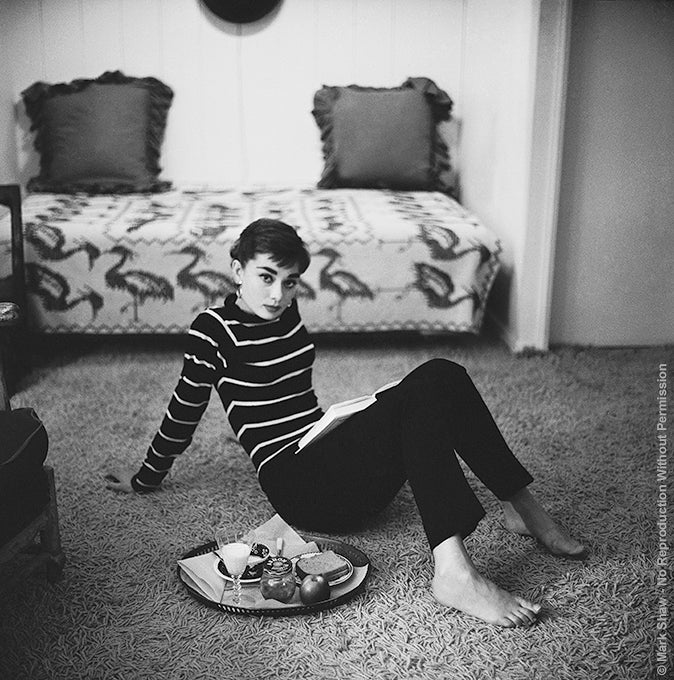 Captured by Mark Shaw for a LIFE magazine article in 1953 is a portrait of Audrey Hepburn in the Beverly Hills apartment she called home while filming 