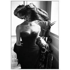 Vintage Editioned Photograph by Mark Shaw-Dior Fur Hat-Paris, 1954