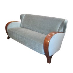Swedish Art Moderne Winged Back Sofa ca. 1940
