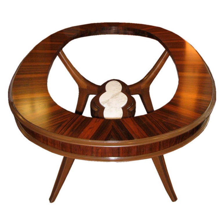 Argentine Midcentury "Americano Funcional" Oval Dining Table by Bonta
