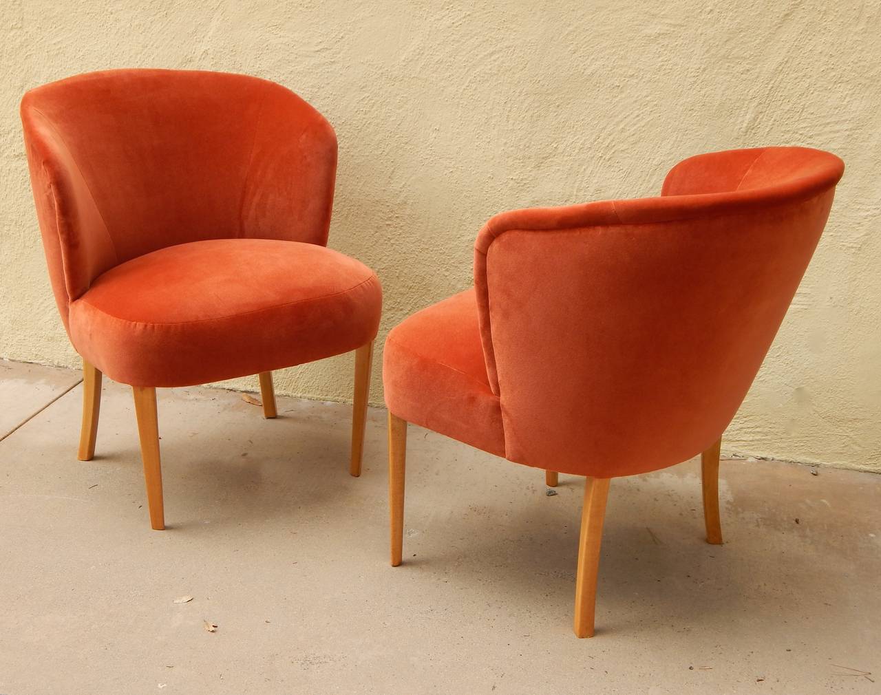 Mid-20th Century Pair of Swedish Upholstered Chairs, Carl Malmsten for O.H. Sjögren, circa 1950