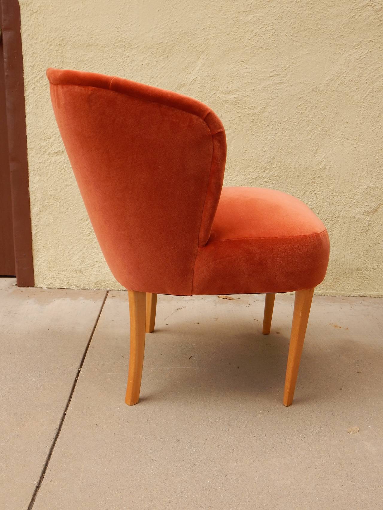 Pair of Swedish Upholstered Chairs, Carl Malmsten for O.H. Sjögren, circa 1950 4