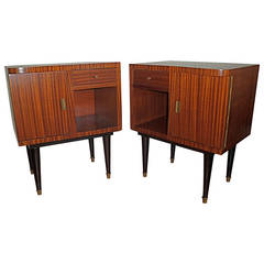 Pair of Argentine Mid-Century Modern Night Stands or End Tables