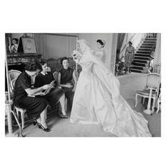Mark Shaw Editioned Photo-House of Dior Bride #1, 1953