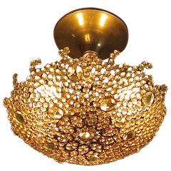 Argentine Mid-Century Lace Crystal Ceiling Fixture