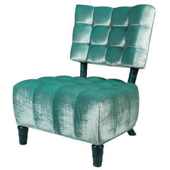Biscuit Tufted Slipper Chair by William Haines