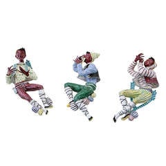 Trio of Ceramic Minstrels by Otello Rosa for San Polo Venezia 6