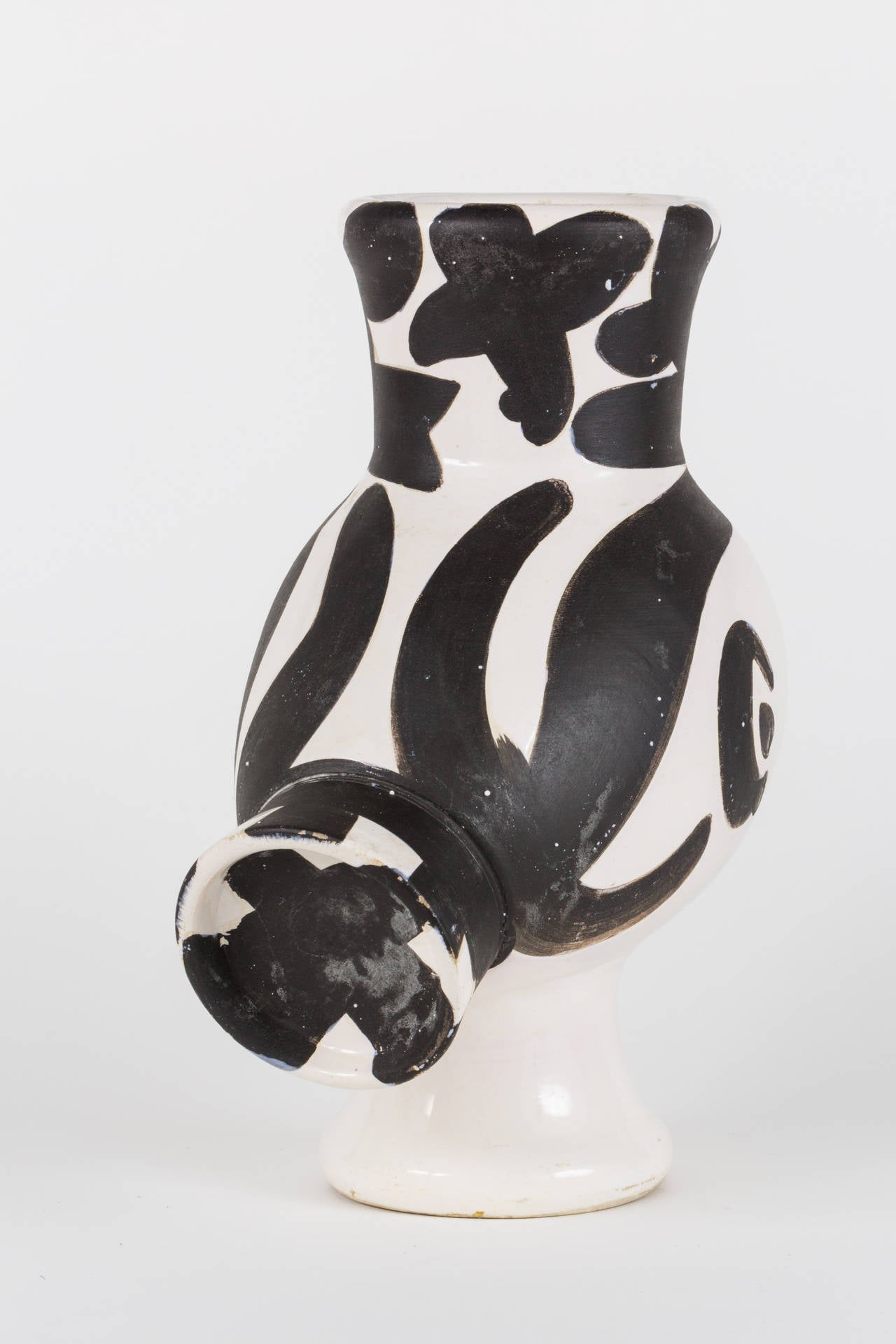 Turned Chouette Femme or Owl Woman Vase by Picasso for Madoura Ceramics, No. 119