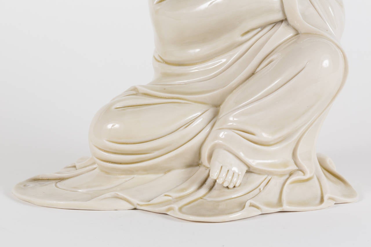 Chinese Blanc de Chine Kwan Yin Statue 2