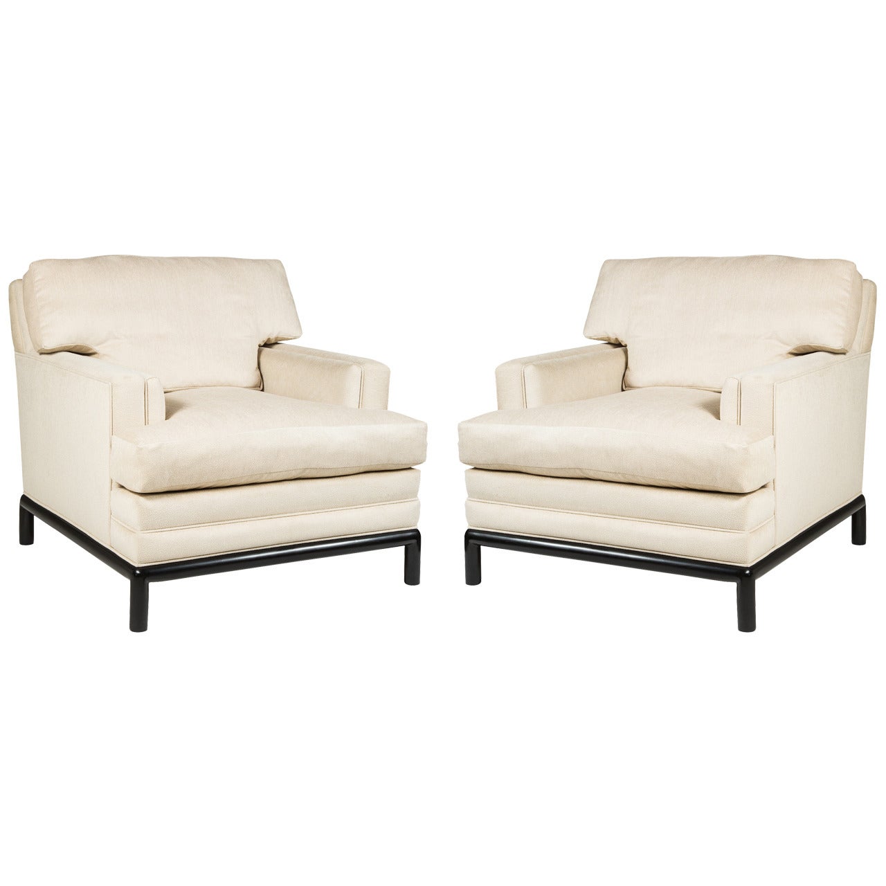 Pair of Loose Cushion Club Chairs by Monteverdi-Young