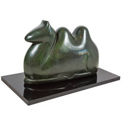 Bronze Modernist Camel Sculpture by Beniamino Bufano