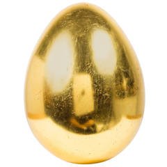 Monumental 22-Karat Gilt "Goose" Egg