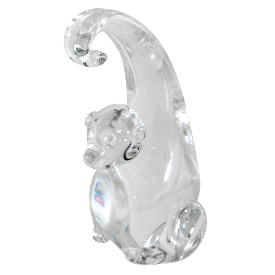 Monkey by Steuben Glass