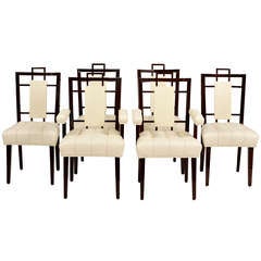 Retro Set of 10 Superb and Rare Dining Chairs by William Haines