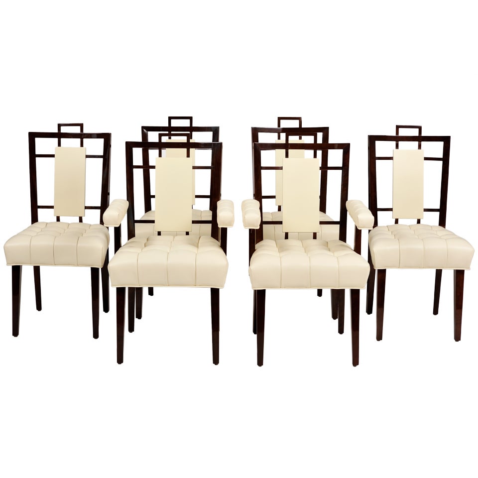 Set of 10 Superb and Rare Dining Chairs by William Haines