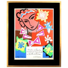 Madame de Pompadour Lithograph after Henri Matisse by Mourlot