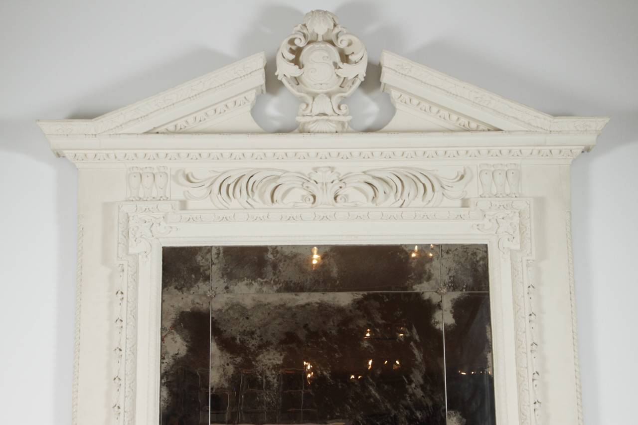 Blackened Impressive Scale Georgian Style Mirror