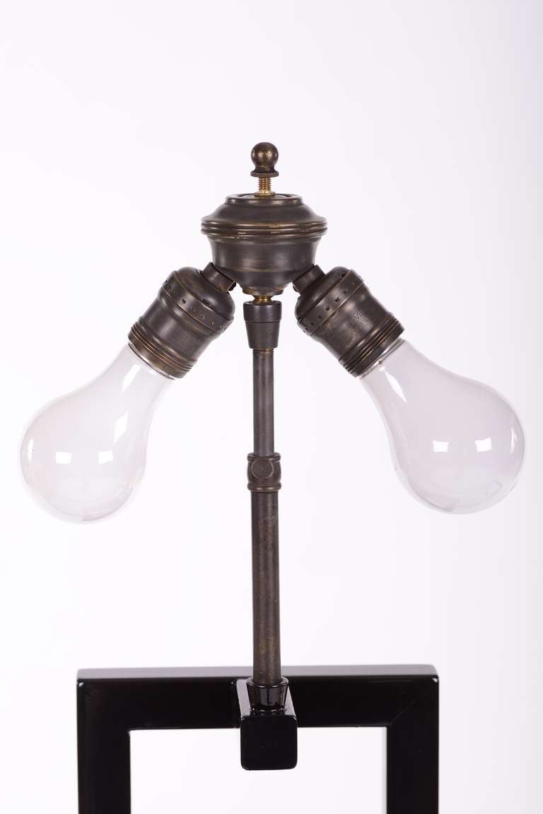Lacquered Table Lamp Featuring Gilt Temple Dog by William Haines 1