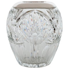 Cut Crystal and Sterling Silver Vase