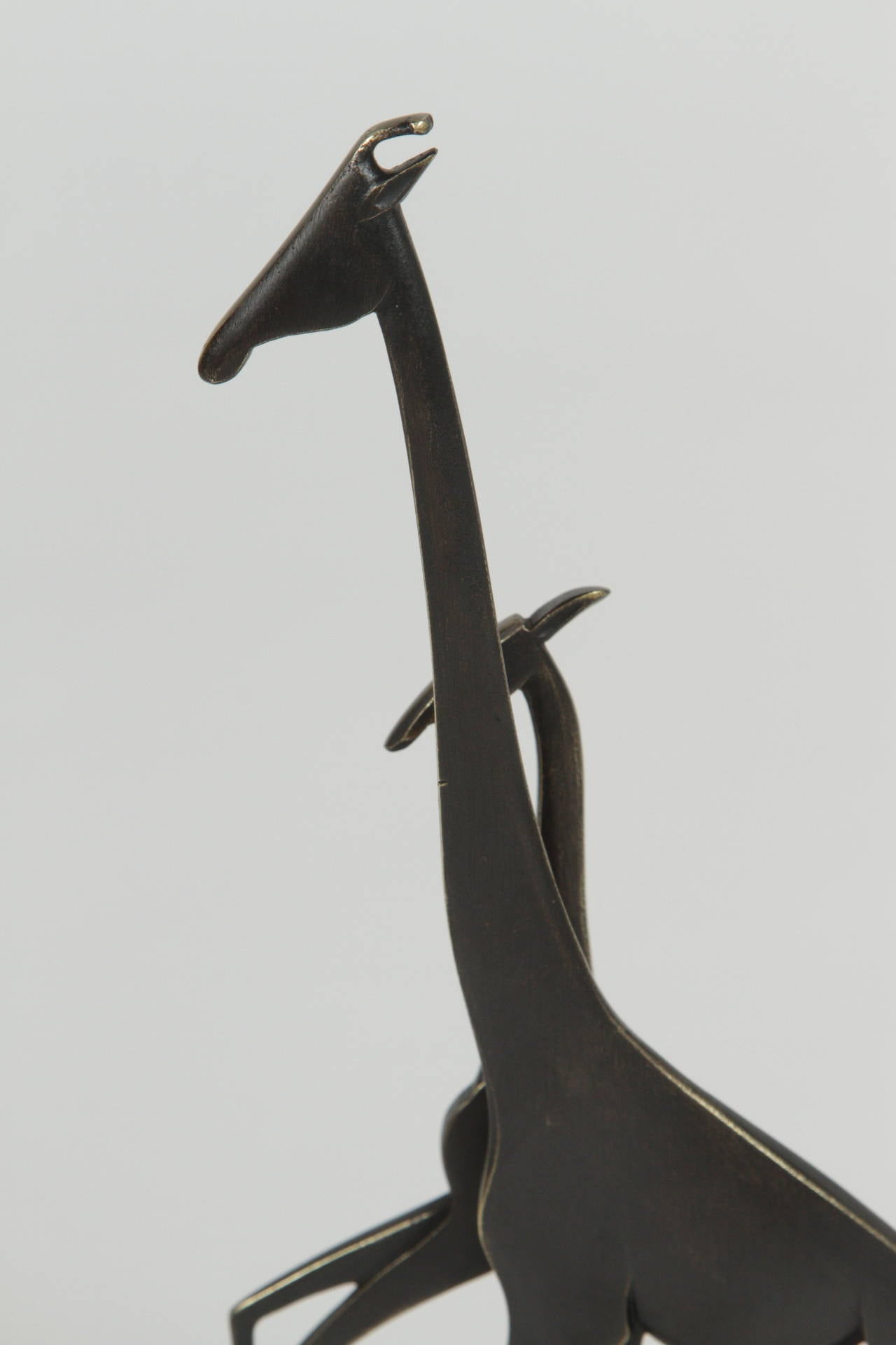 Art Deco Bronze Giraffe Sculpture by  Franz Hagenauer