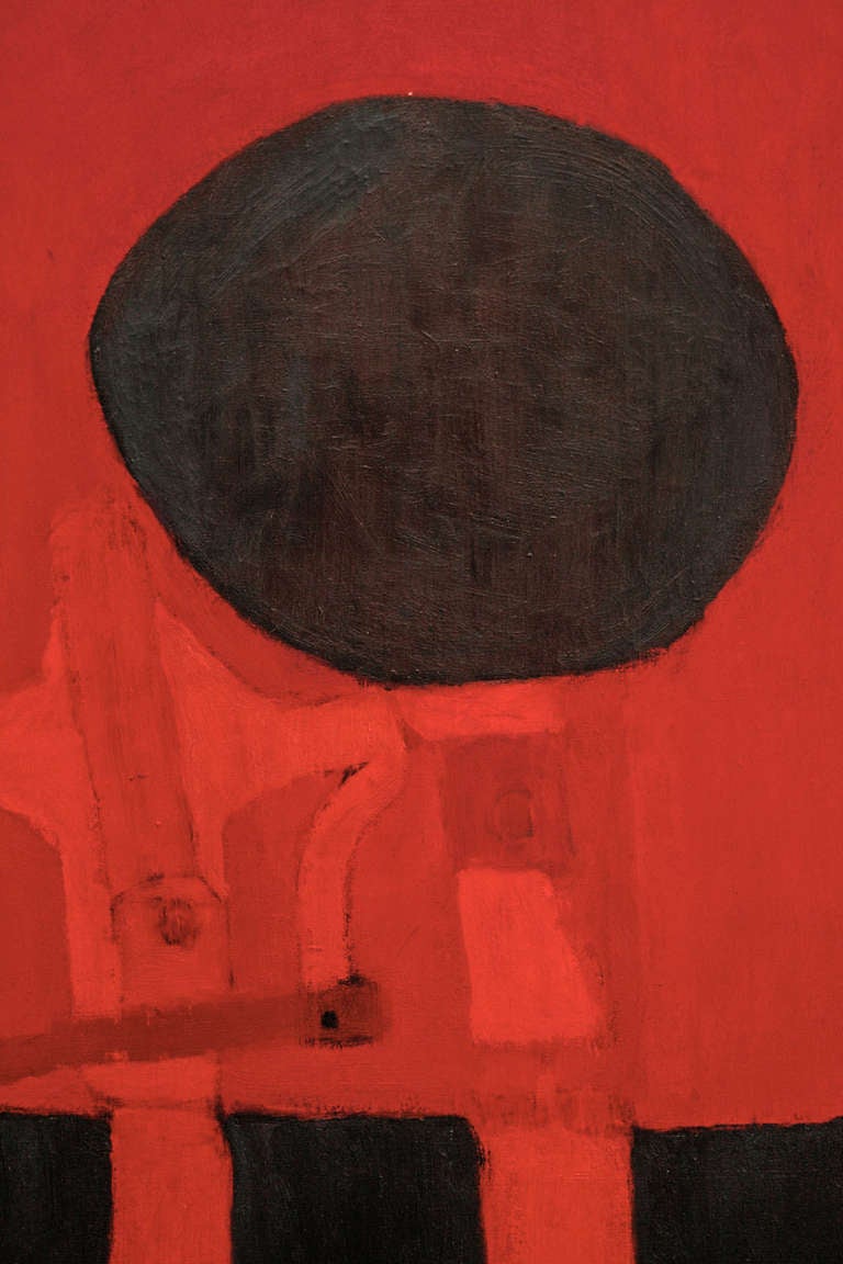 Mid-20th Century Oversized Abstract Oil Painting