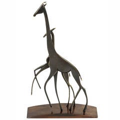 Bronze Giraffe Sculpture by Franz Hagenauer