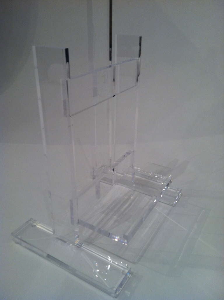 A chic Lucite easel with a 2.5