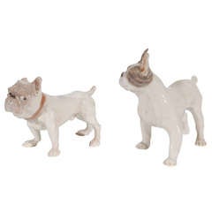 Retro Duo of China Dog Figurines