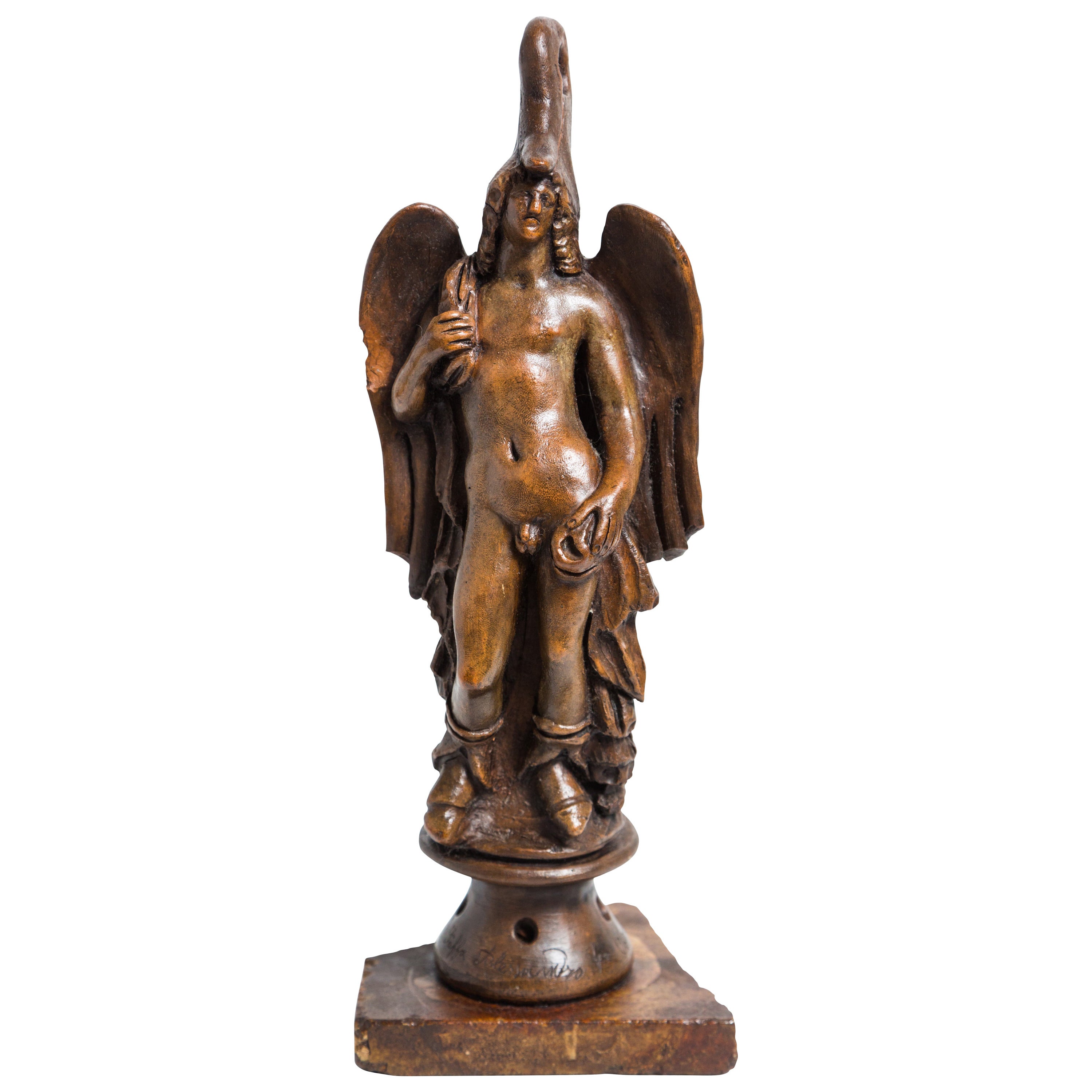 Statue d'Icarus sur fragment de pierre en vente