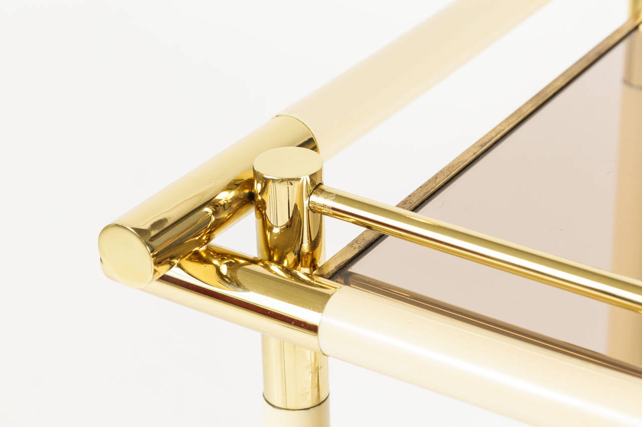 Brass and Cream Italian Bar Cart