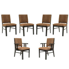 Set of Six Art Moderne Dining Chairs