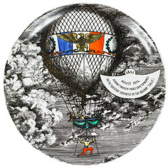 Retro Hot Air Balloon Plate by Fornasetti