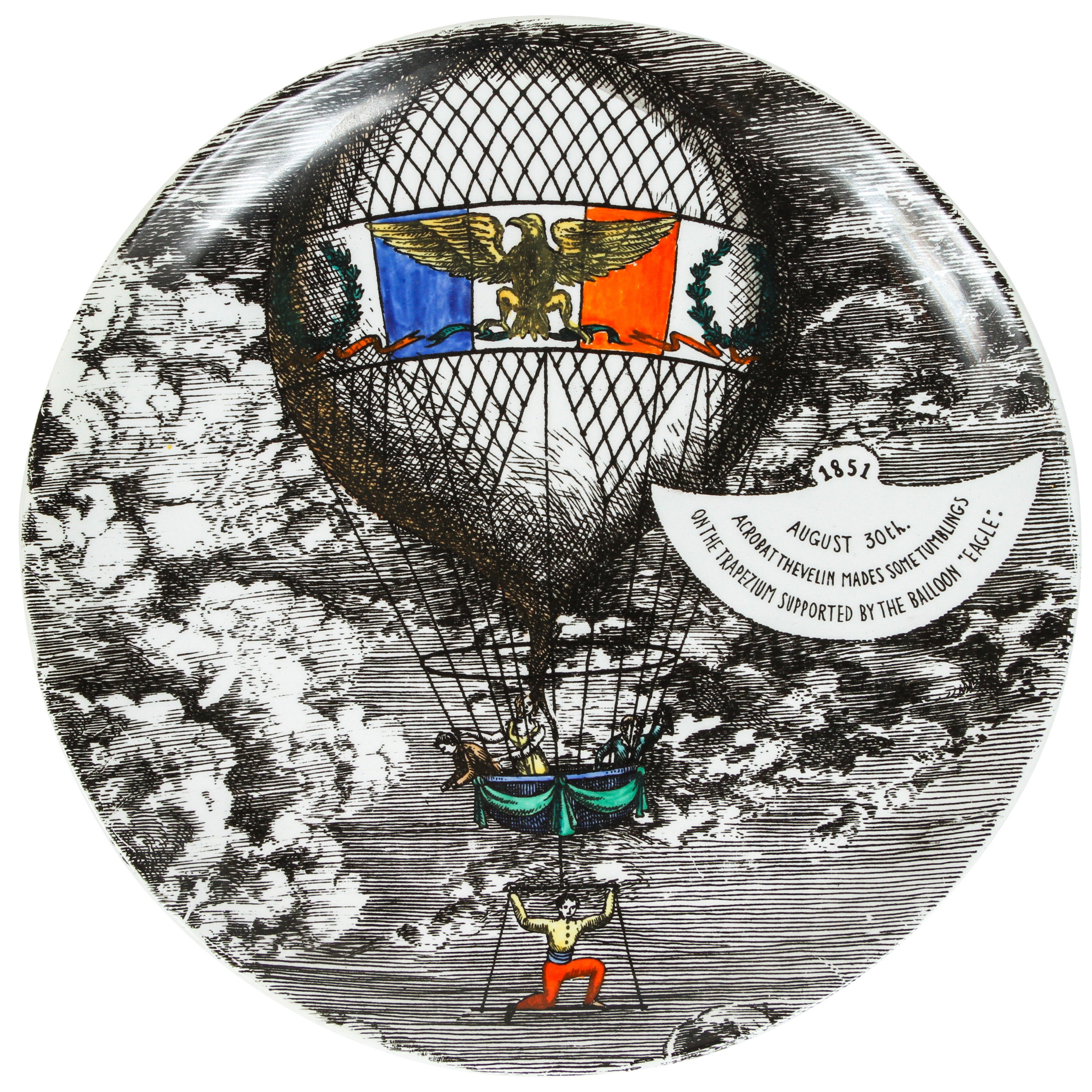 Hot Air Balloon Plate by Fornasetti