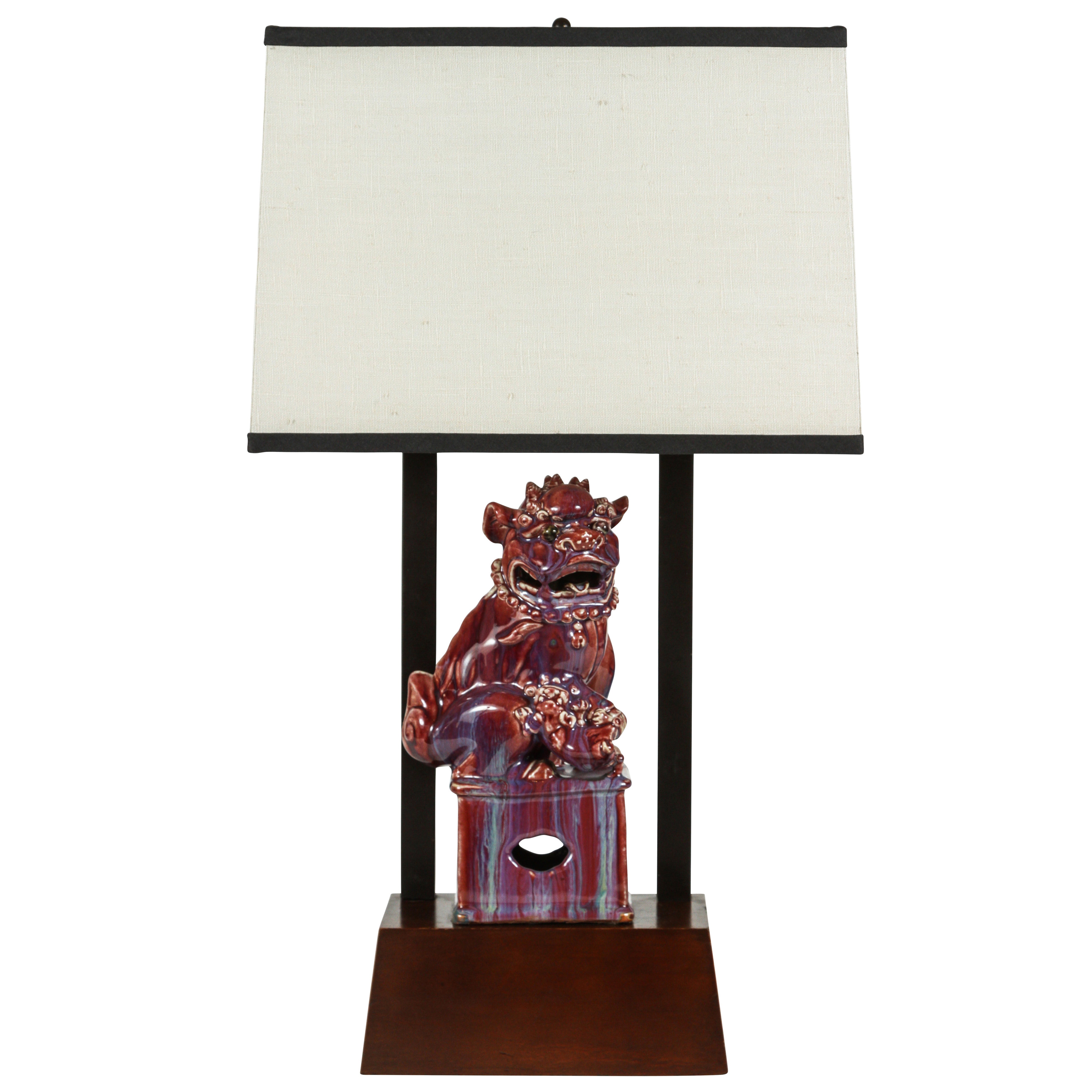 Armature Lamp Featuring a Chinese Foo Dog by William Haines