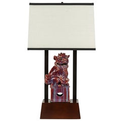 Retro Armature Lamp Featuring a Chinese Foo Dog by William Haines