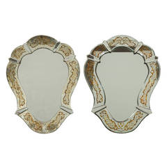 Pair of Verre Eglomise Mirrors by New Era Glass