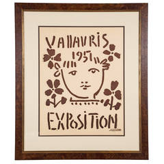 Exposition de Vallauris 1951 Linocut par Pablo Picasso