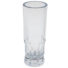 Tall Cut Crystal Vase by Cartier
