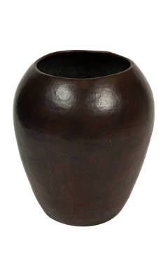 Large Hammered Copper Vase by Dirk Van Erp