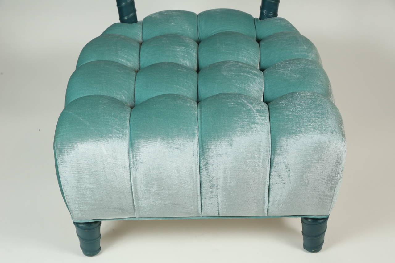Mid-Century Modern Biscuit Tufted Slipper Chair by William Haines
