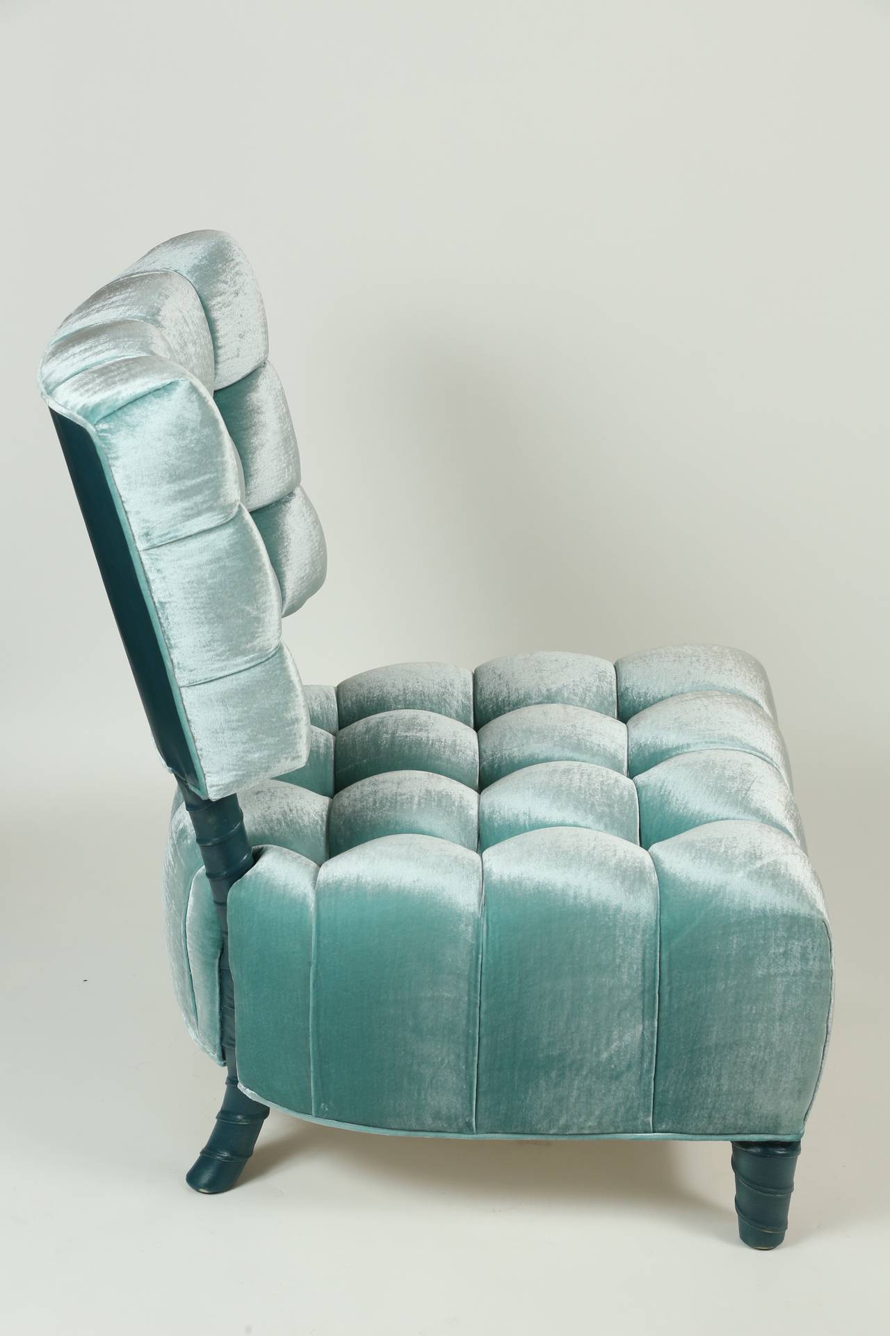 American Biscuit Tufted Slipper Chair by William Haines