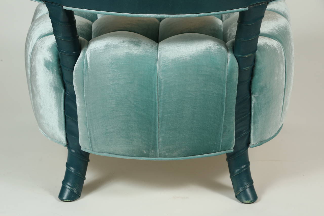 Mid-20th Century Biscuit Tufted Slipper Chair by William Haines