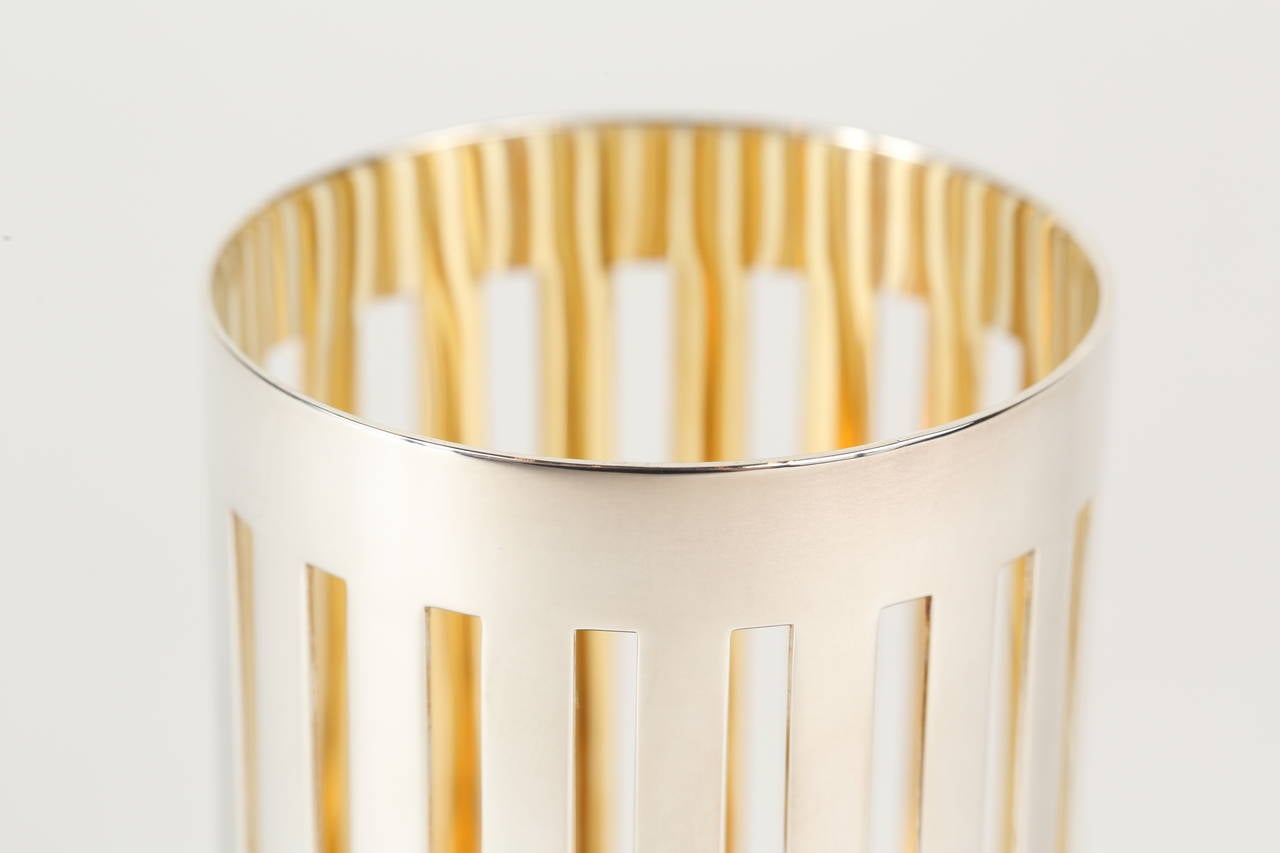 Sterling Silver and Vermeil Pencil Cup by Bulgari 2